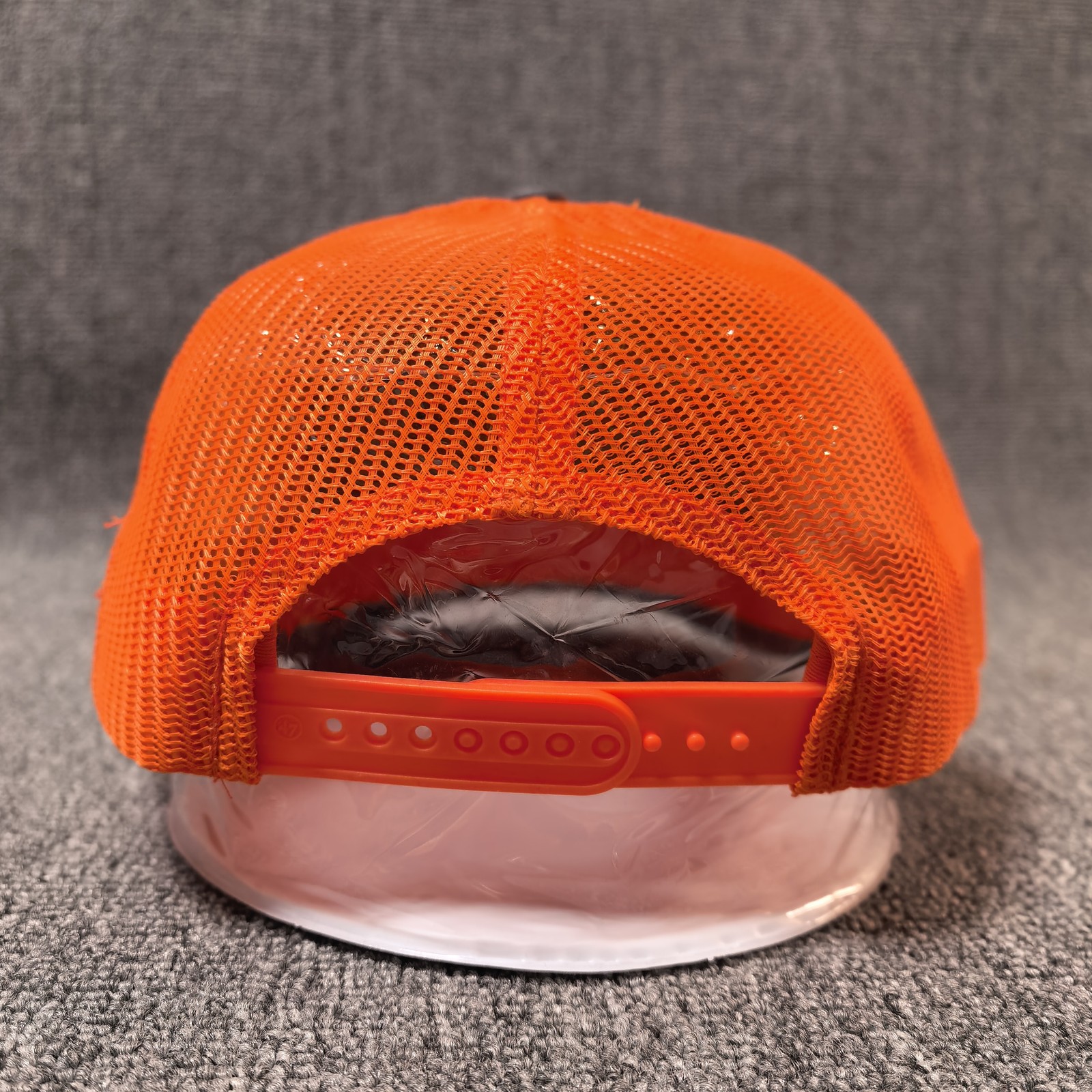 ’47 Brand Athletics Trucker Snapback Charcoal Orange Mesh Back One Size