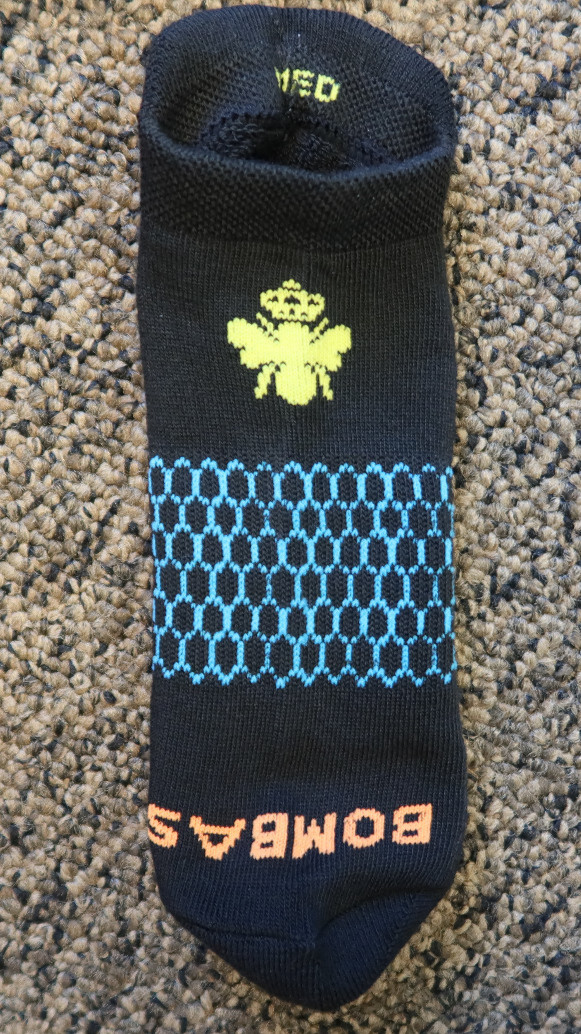 New Bombas Unisex Honeycomb Ankle Socks – BLACK – 6 Pairs – MEDIUM