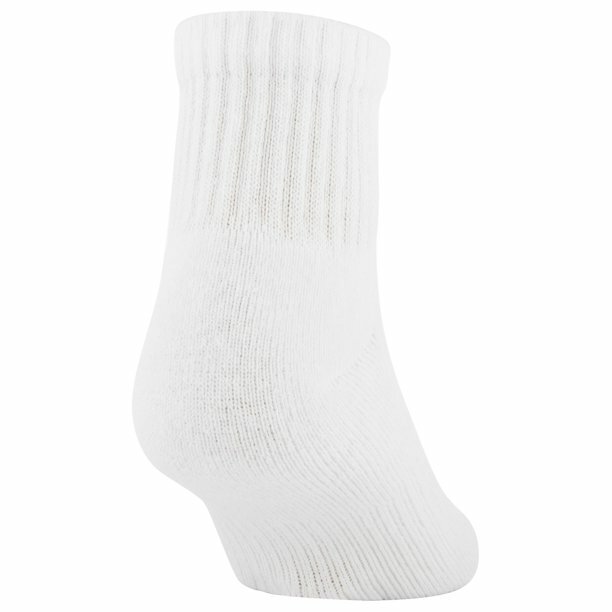 Men’s 6-Pair Athletic Works Ankle Socks Size 6-12, White