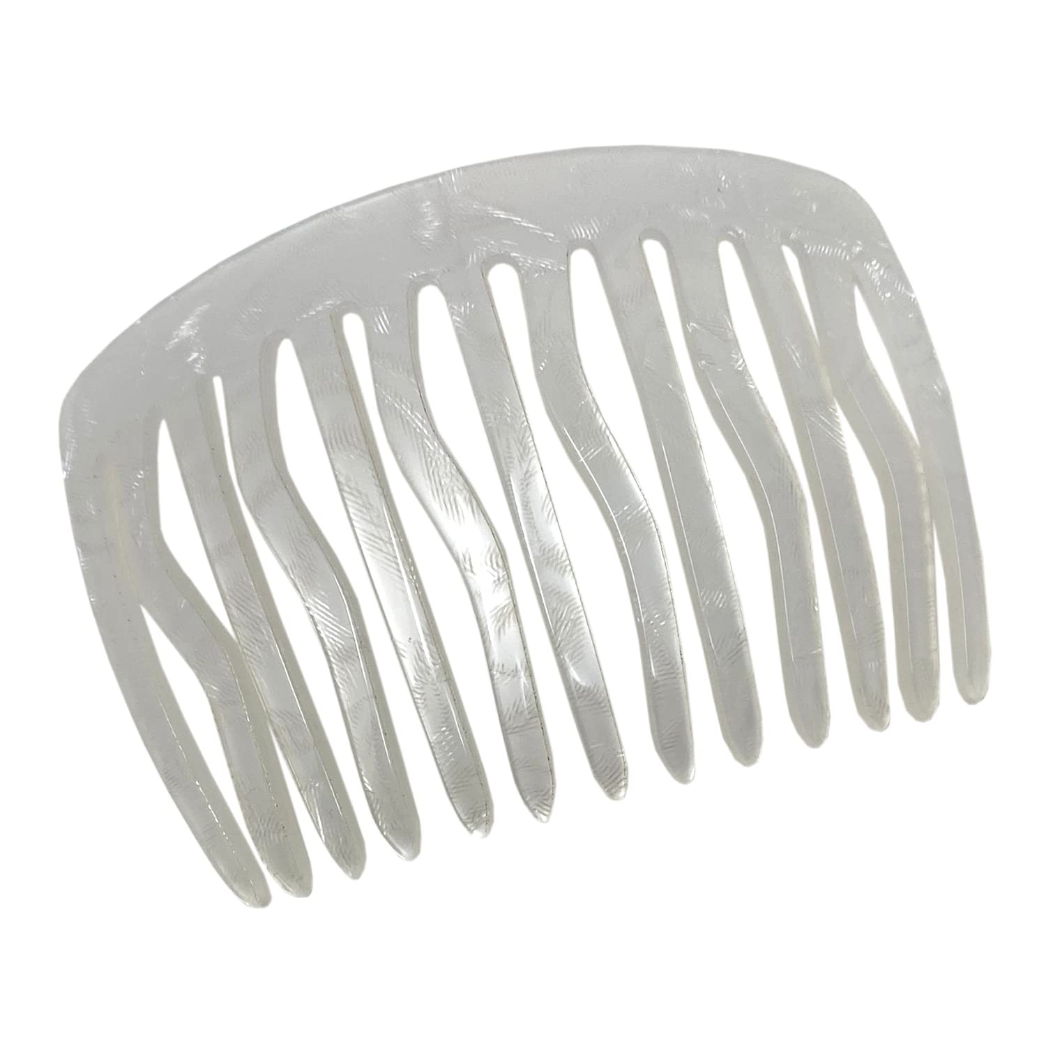 French Amie Fab 13 Teeth Medium Handmade Celluloid Side Hair Comb for Women