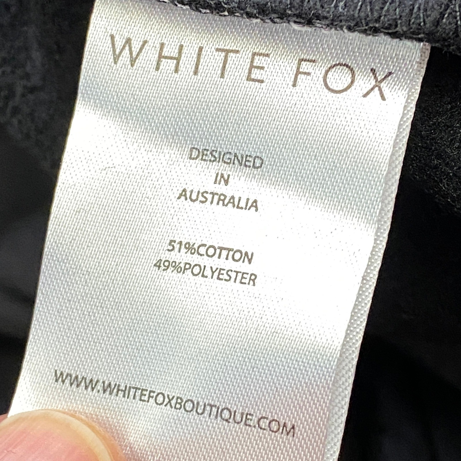 White Fox Sweatpants Womens XL Wide Leg Cotton Blend Relaxed Streetwear Black