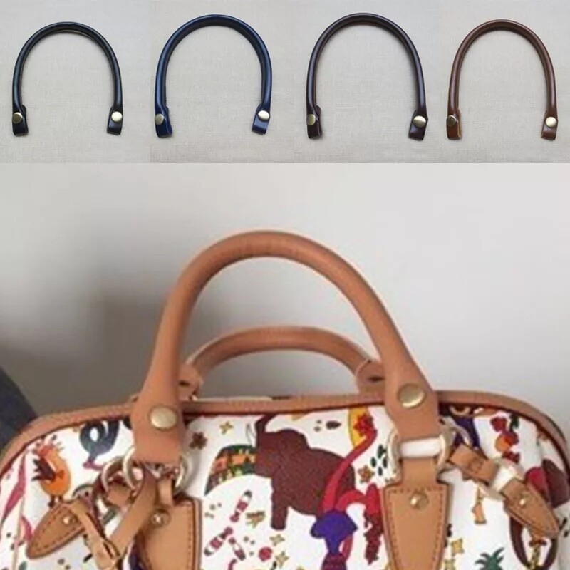 1pair Leather Bag Handles Replacement Shoulder Bag Handbag Tote Bag Strap Handle
