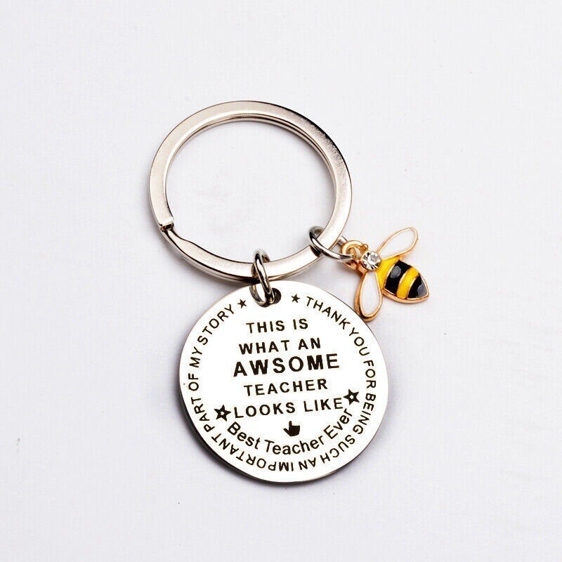 Keychain Stainless Steel Pendant Decoration Encouraging Words Gift Bags Pendants