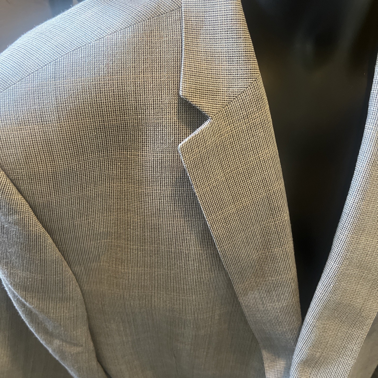 Ralph Lauren Mens 50L Gray Wool-Silk-Linen Blend Y2K Blazer Sport Coat Jacket