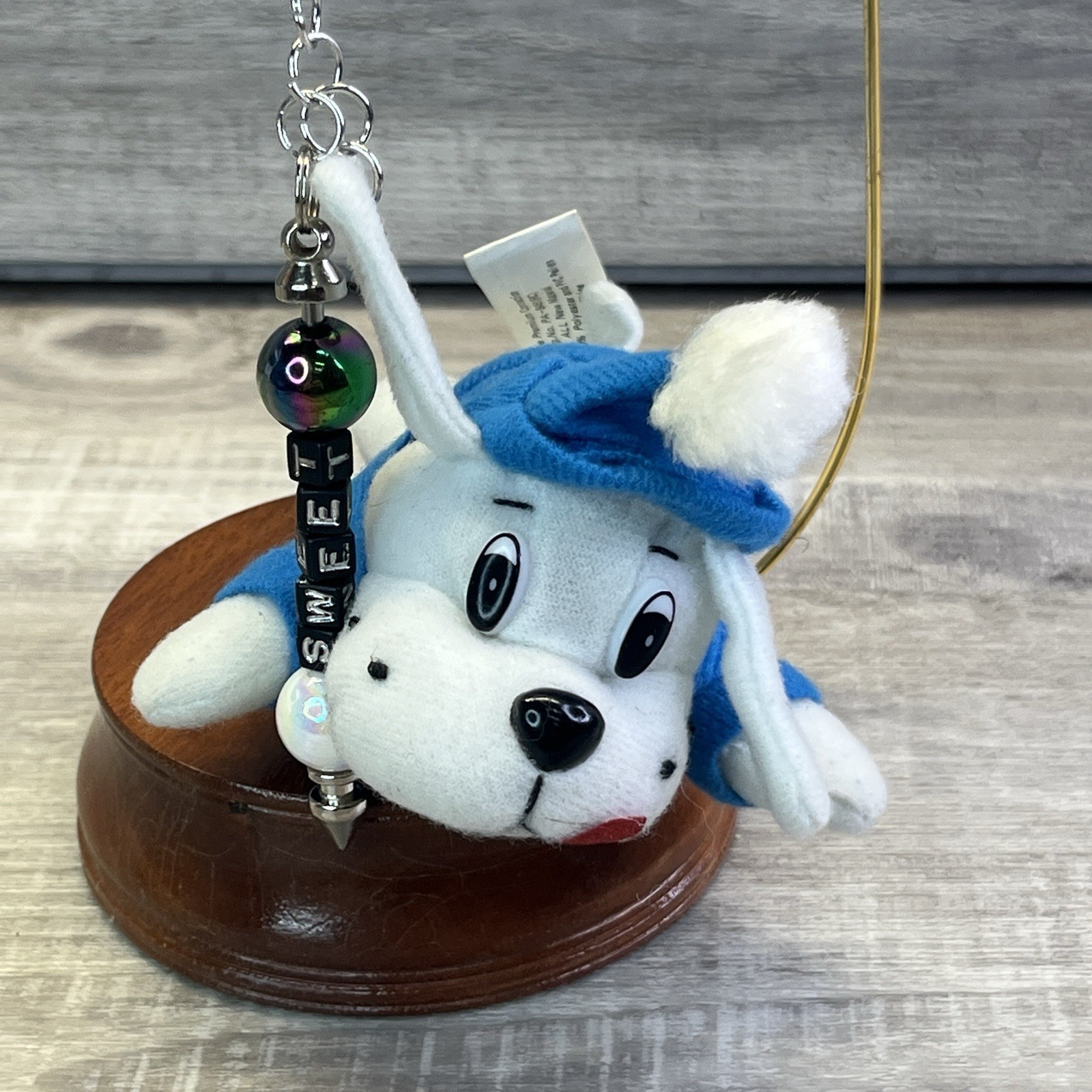 Slush Puppy Sweet OOAK Toy Bag Charm Keychain Handmade Ornament Vintage Plush