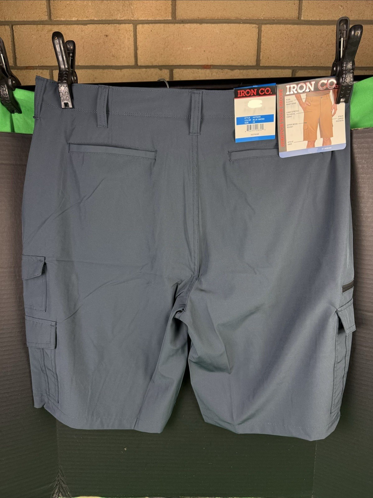 Iron Co Men’s Stretch Tech Short Size 32 Blue
