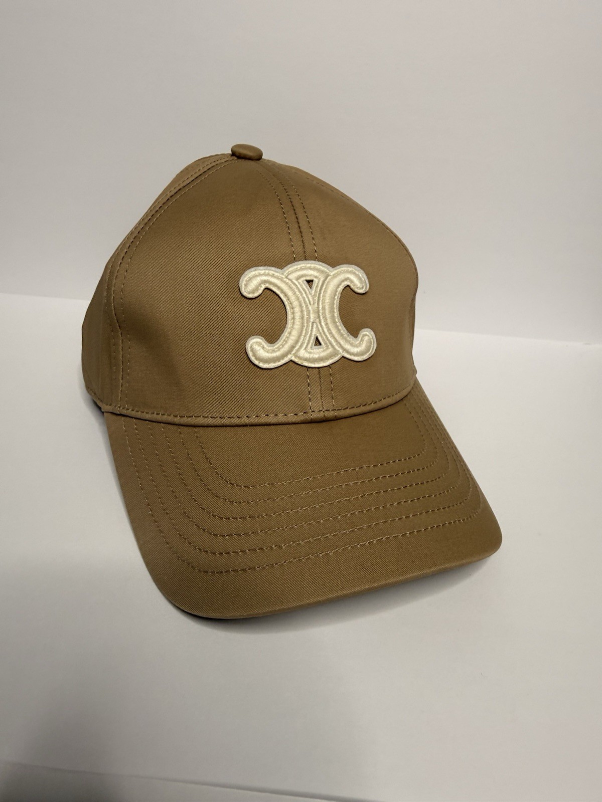Celine Triomphe Toffee Adjustable Baseball Cap Women’s Medium With Box