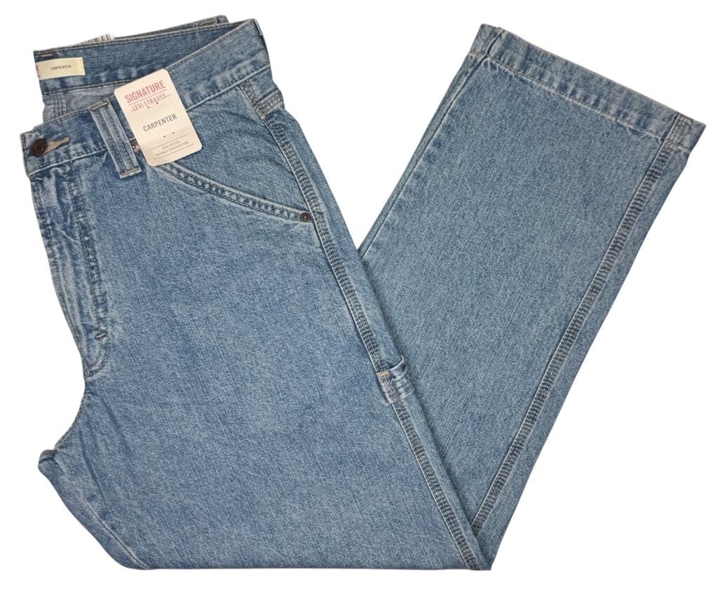 Signature By Levi Strauss & Co. #11588 NEW Men’s 100% Cotton Carpenter Jeans