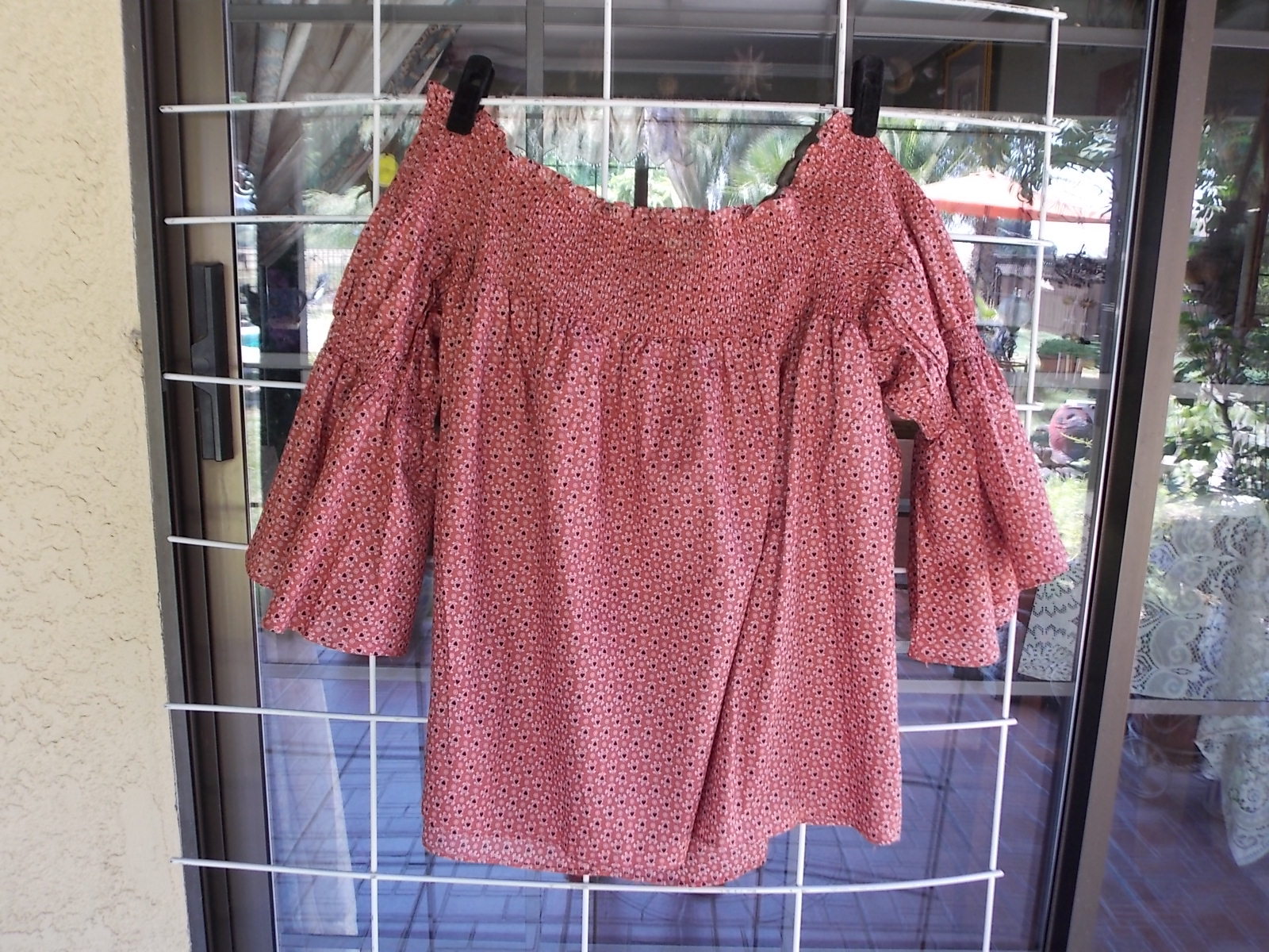 New LC Lauren Conrad Desert Dreamer Off The Shoulder Shirt Sz. XXL 46″ Bust