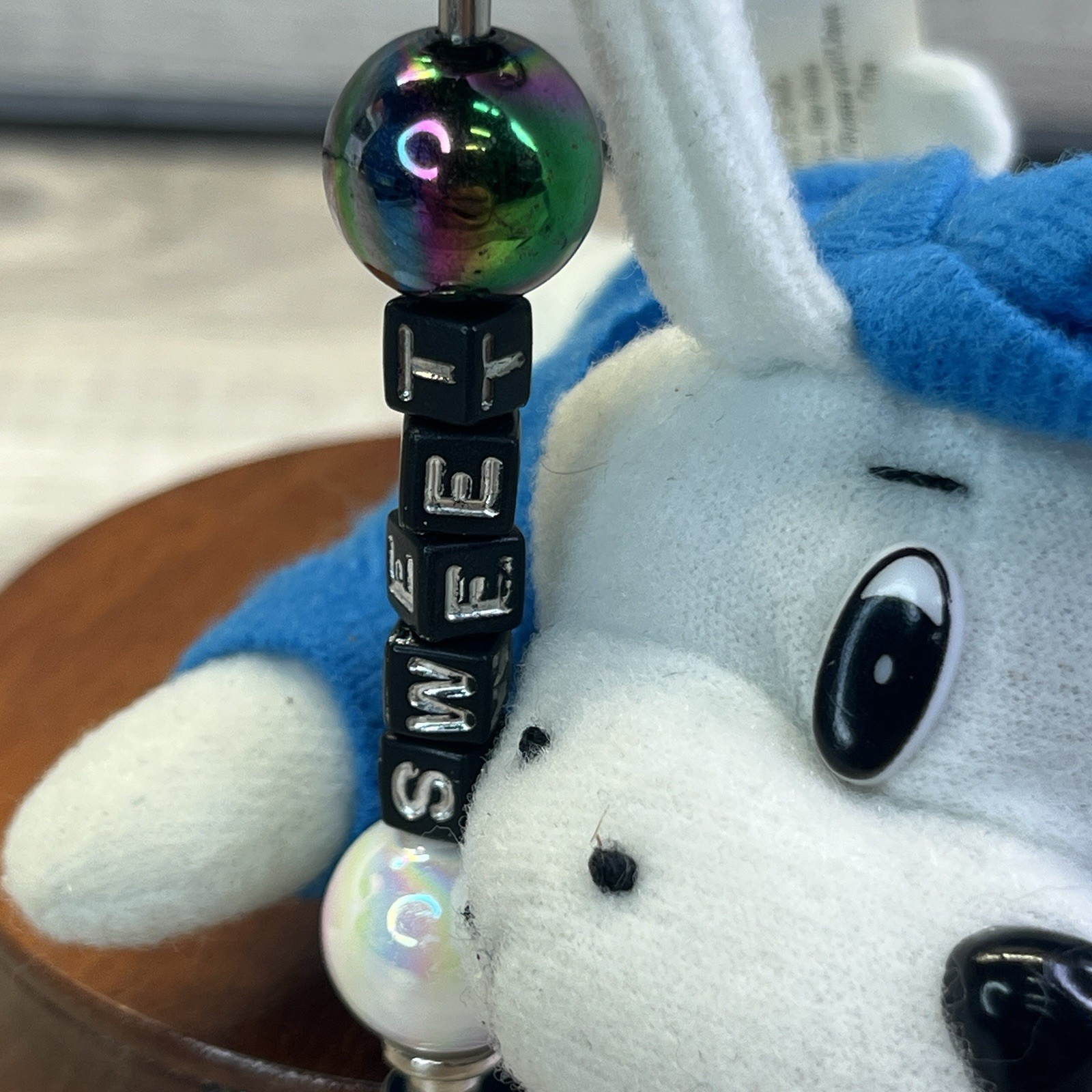 Slush Puppy Sweet OOAK Toy Bag Charm Keychain Handmade Ornament Vintage Plush