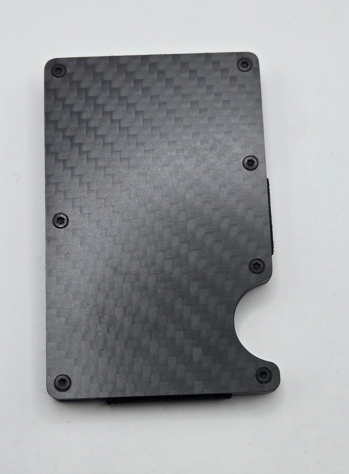 AVANT WOOD Slim Fold New Minimalist Mens WALLET, Carbon Fiber Black, RFID Cash