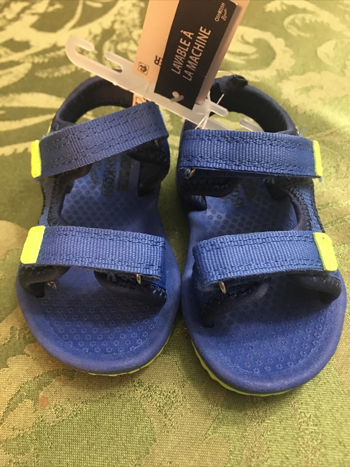 OshKosh B’Gosh Toddler Boy’s Machine Washable Hook& Loop Sandal SIZE 10 NWT