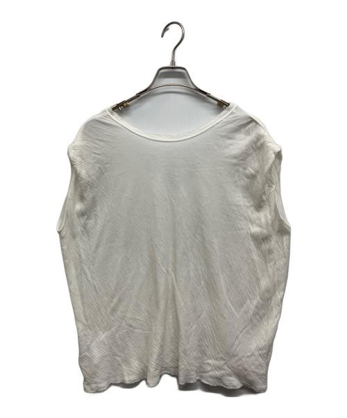 ETRE TOKYO 2-Way Sleeveless Pullover White Cotton Free Size Tops