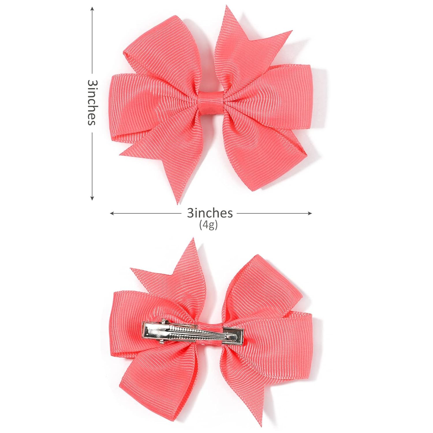 40PCS 3 Inch Hair Bows for Girls Grosgrain Ribbon Toddler Accessories with