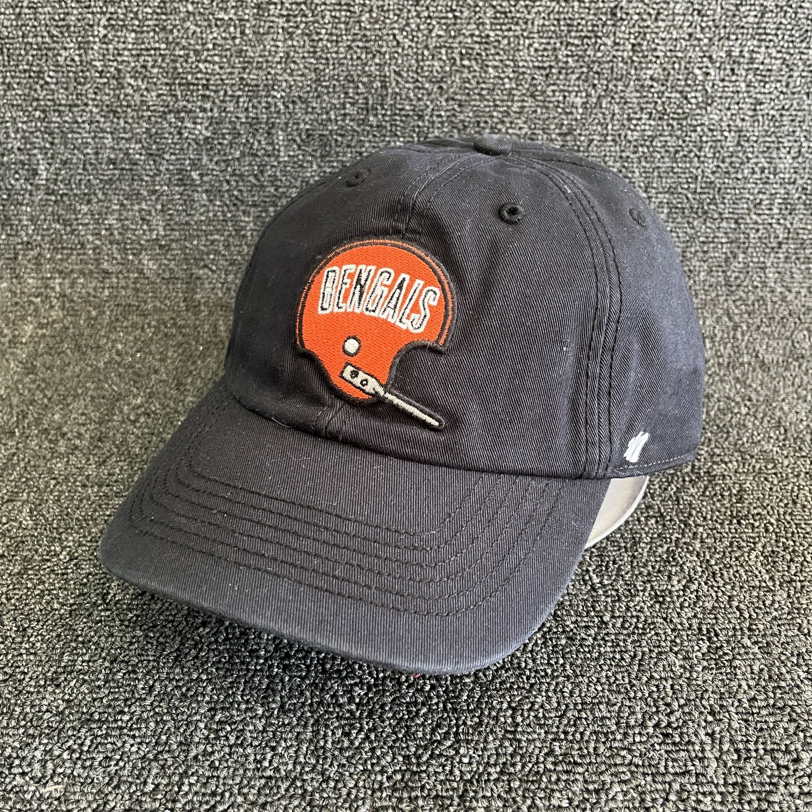 ’47 Brand Bengals Baseball Cap Strapback Charcoal Orange One Size New