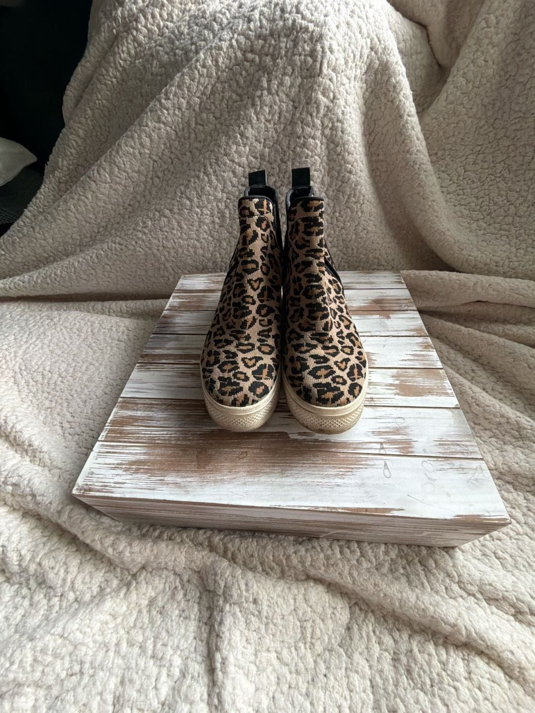 Steve Madden Ditta Leopard Print Wedge Sneakers