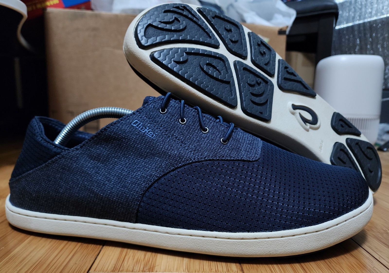 Olukai Nohea Moku Shoes Men’s 11.5 Sneakers Blue Mesh Slip On Boat Casual Beach
