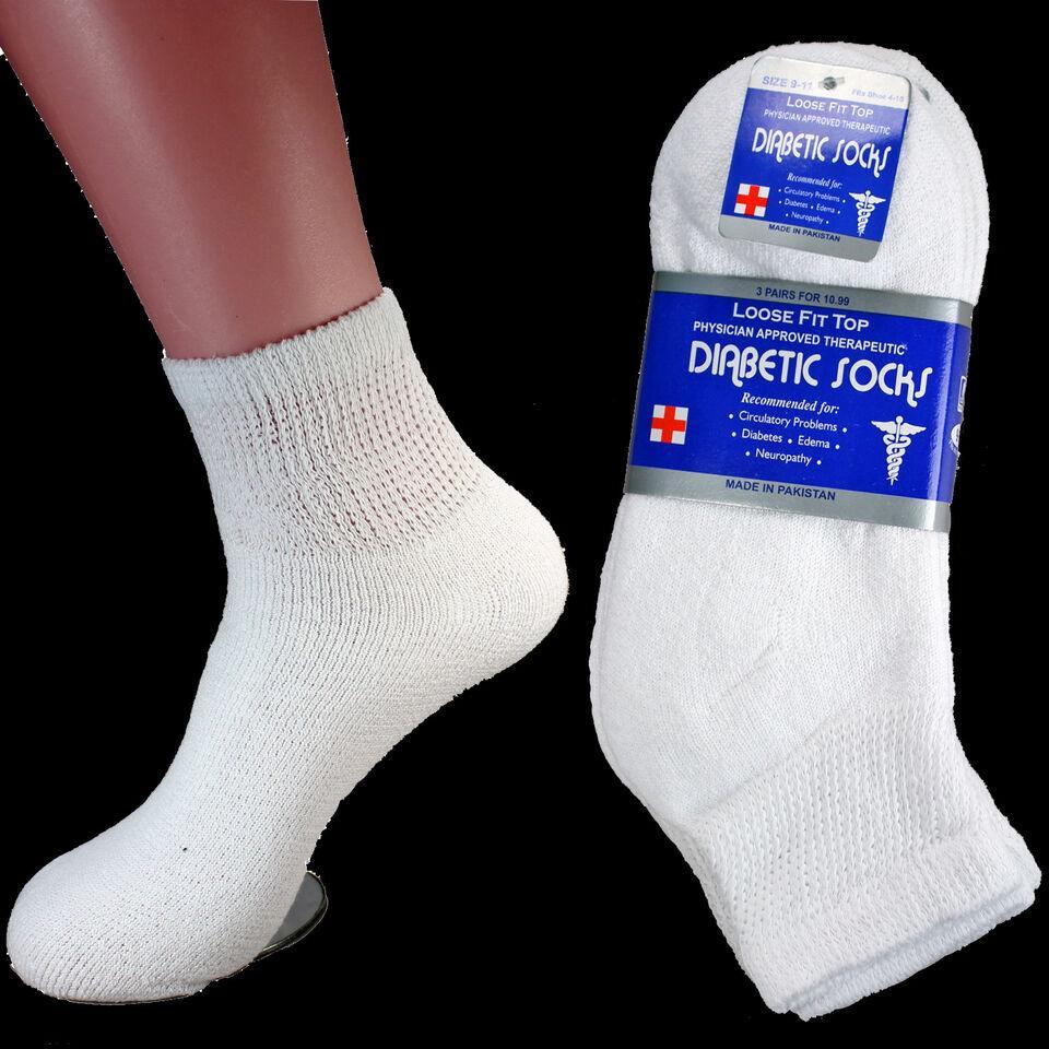 3 6 12 Pairs Men’s Circulatory Diabetic Ankle Cotton Quarter socks size 9-15