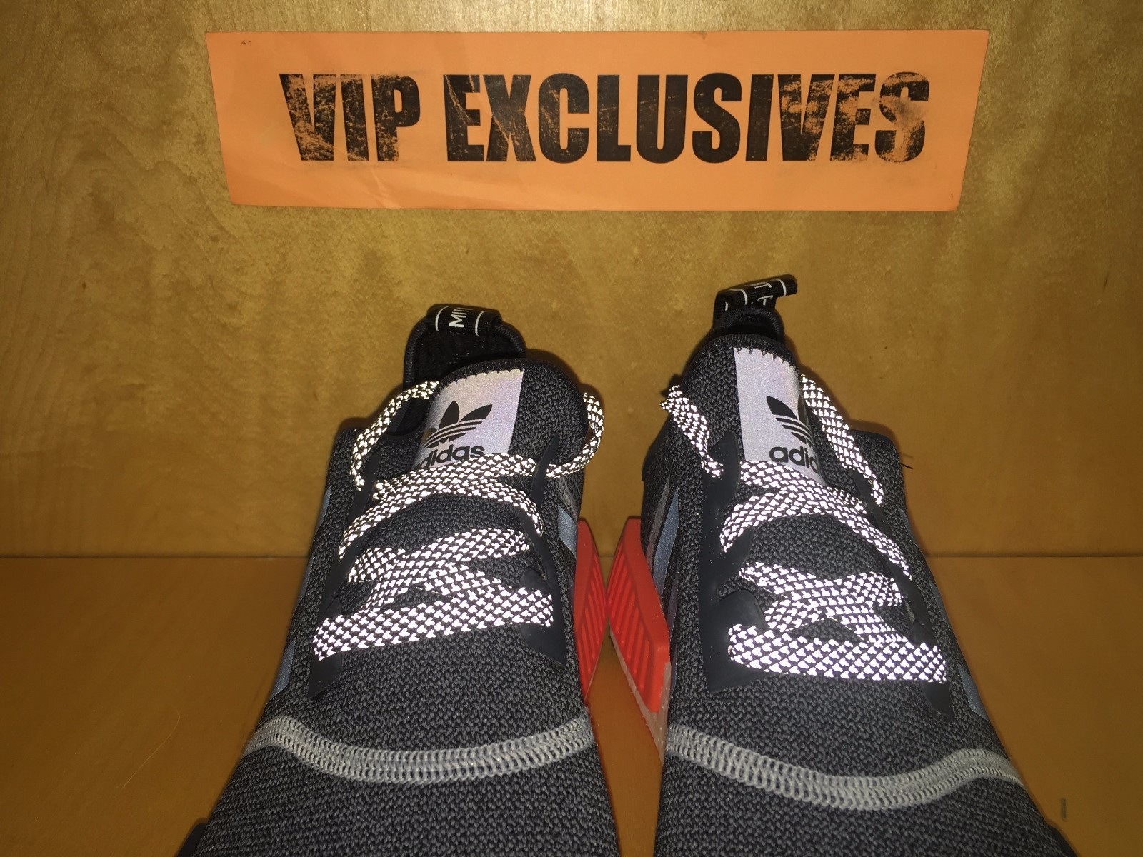 Adidas NMD R1 Runner Charcoal Grey Orange 3M Mesh Nomad S31510