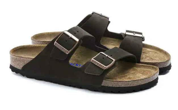 Birkenstock Arizona Soft Footbed Suede Leather Sandals Taupe/Mocha/Black/Mink