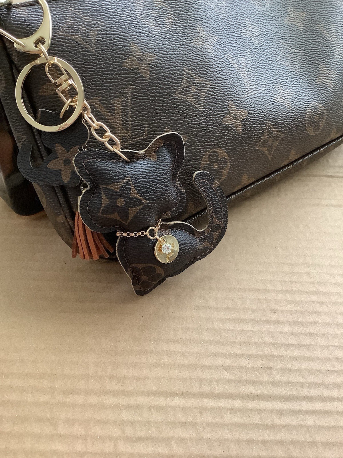 Cute Cat Car KeyChain Pendant Charm for Handbag backpack