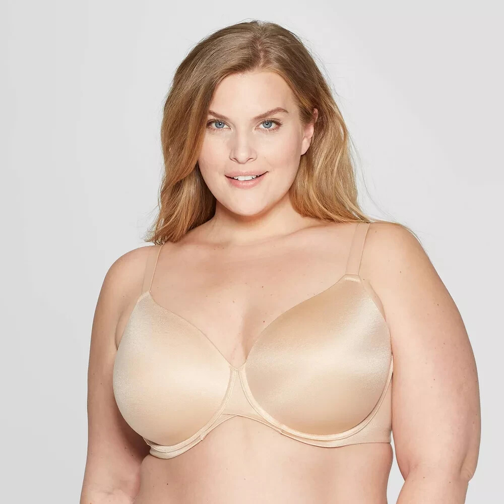 Auden Plus Size 46G Pearl Tan Underwire Full Coverage T-shirt Bra BRAND NEW