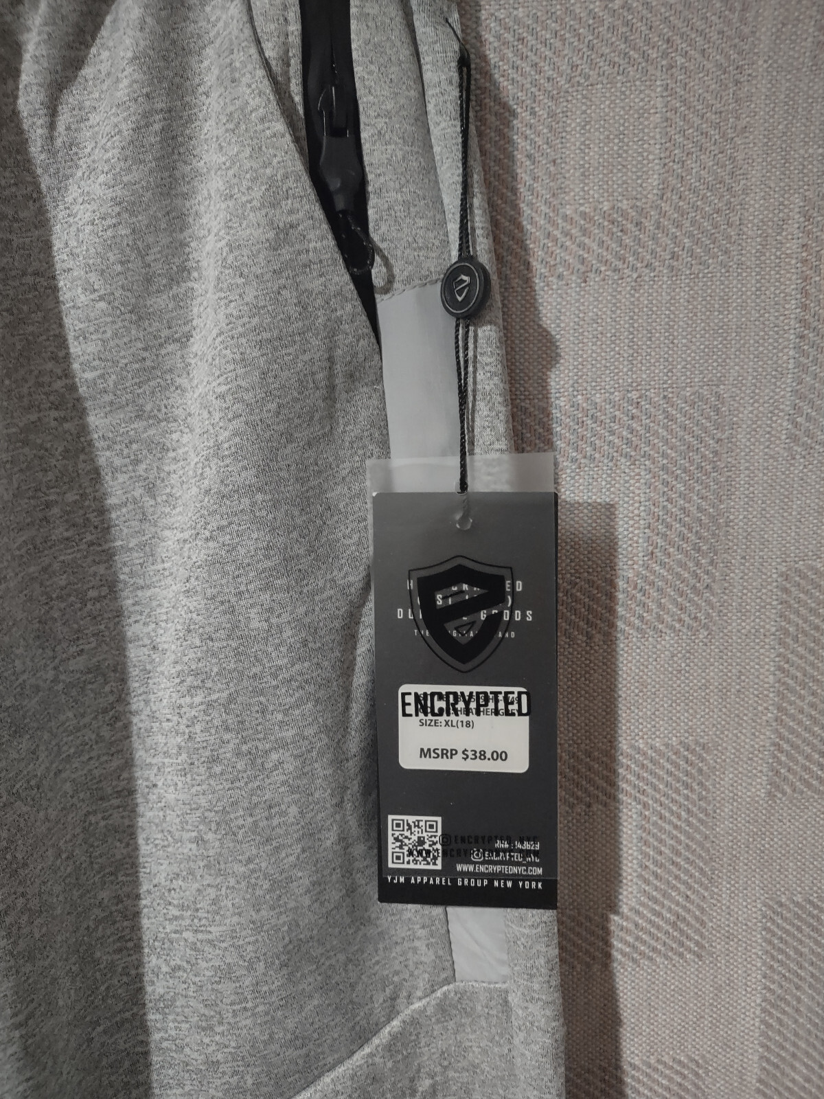 Encrypted NYC Heather Grey Joggers youth teen MSRP $38.00