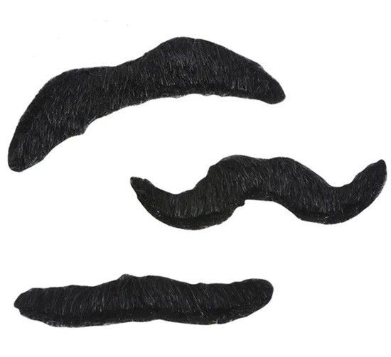 Self-Adhesive Fake Mustache Set (3pcs) – Party Theater Costume Prop Novelty
