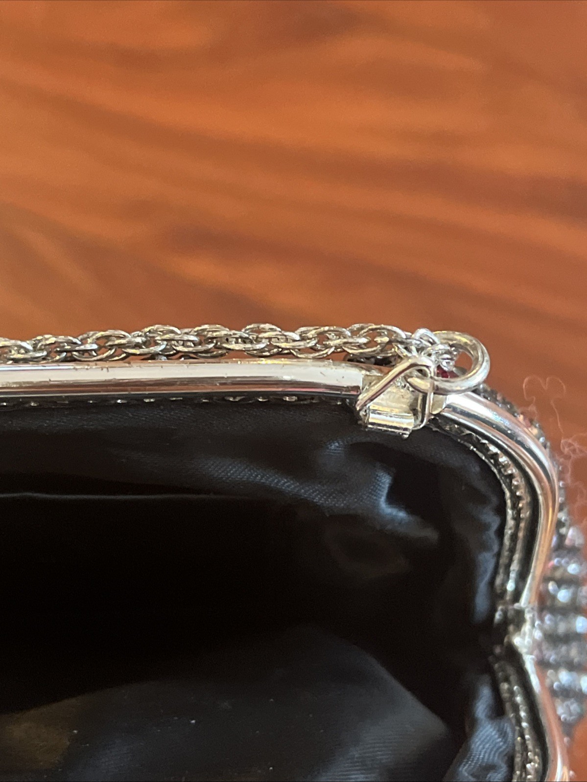 Beautiful Vintage Colorful Rhinestone clutch Made In West Germany READ