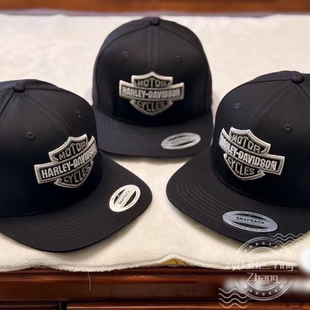 Harley-Davidson Men’s Embroidered Casual Sport Adjustable Flat Brim Baseball Cap