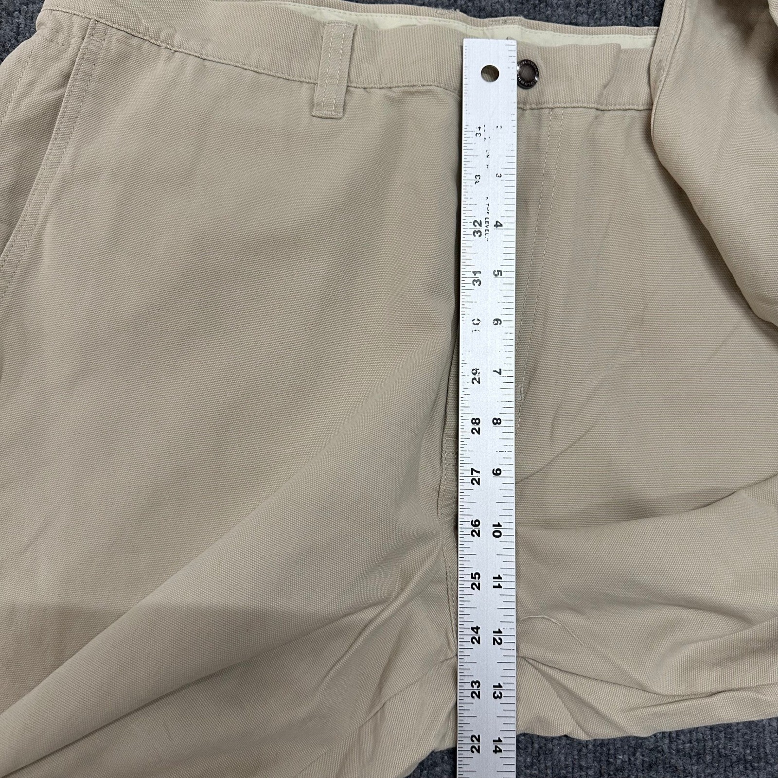 Columbia Pants Mens 38×32 Beige Canvas Utility Straight Leg Outdoor Hiking Work