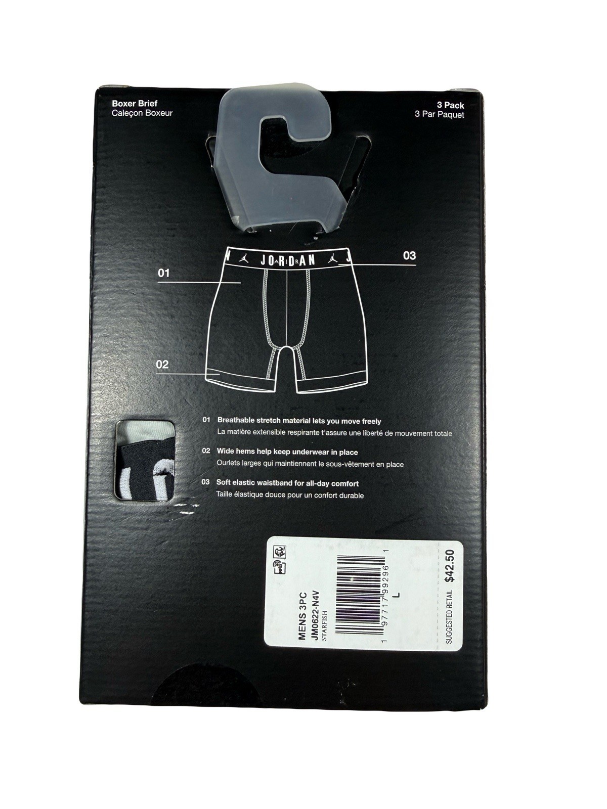 NWT. Jordan. 3 Pack. Flight Cotton Stretch Boxer Briefs. Orange. MRSP. $42.50