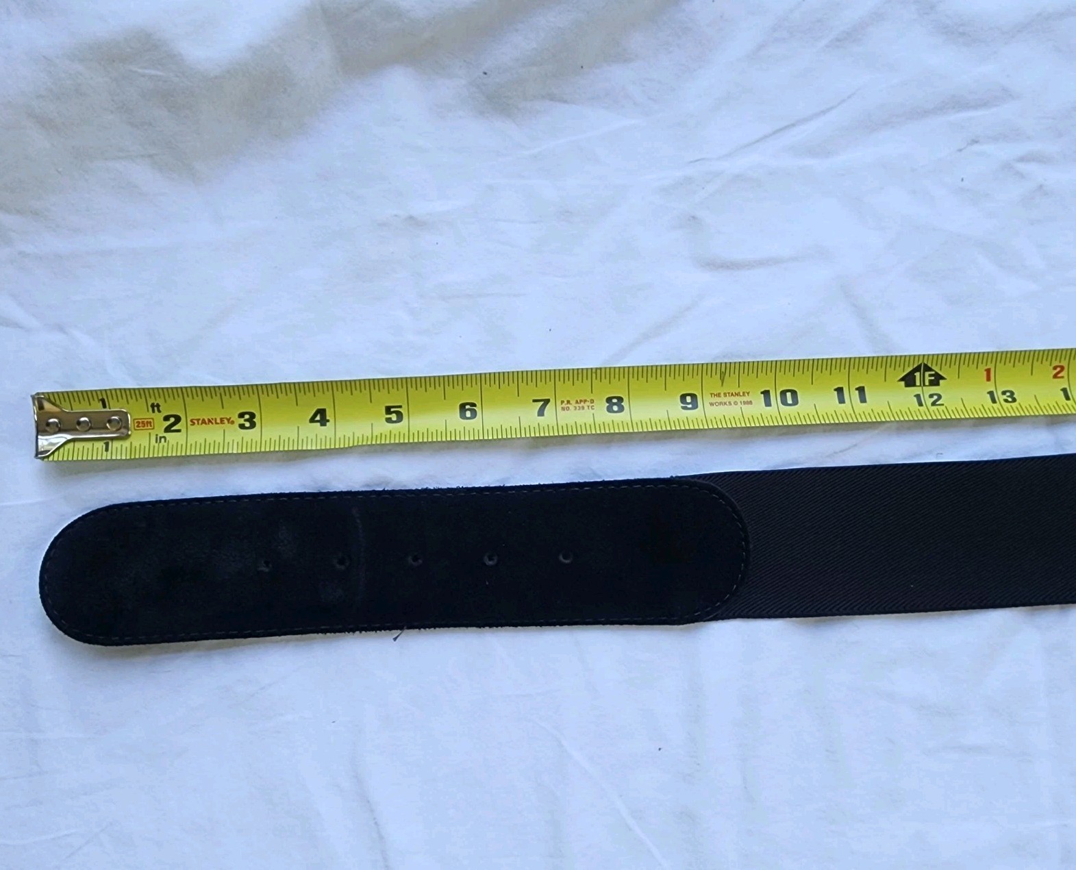 Women’s Vintage Y2K Black Elastic Stretch W/Suede Like Ends Size XL