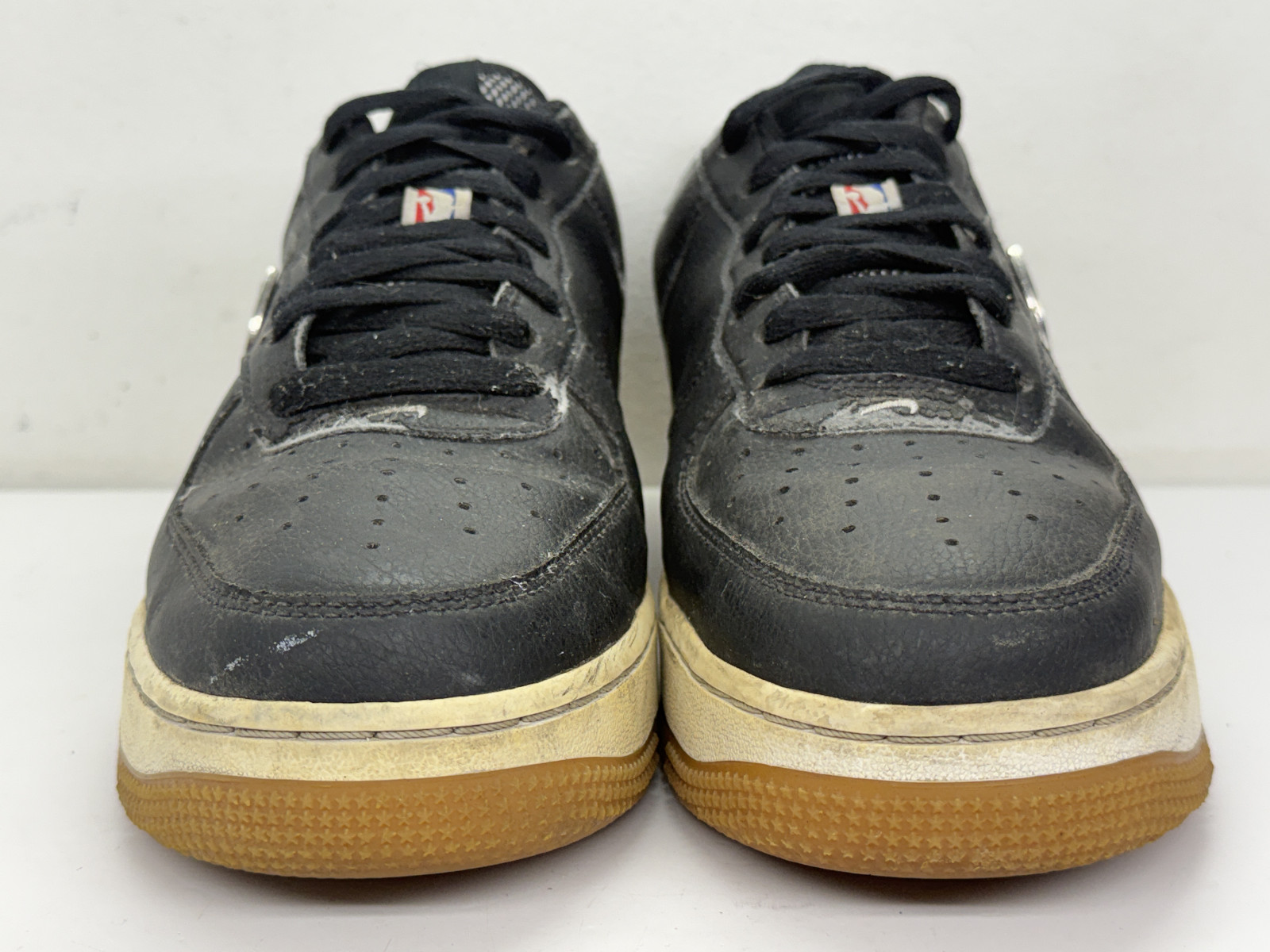 Nike Air Force 1 Low ’07 NBA Pack Black Silver Gum Sneakers CT2298-001 Size 10