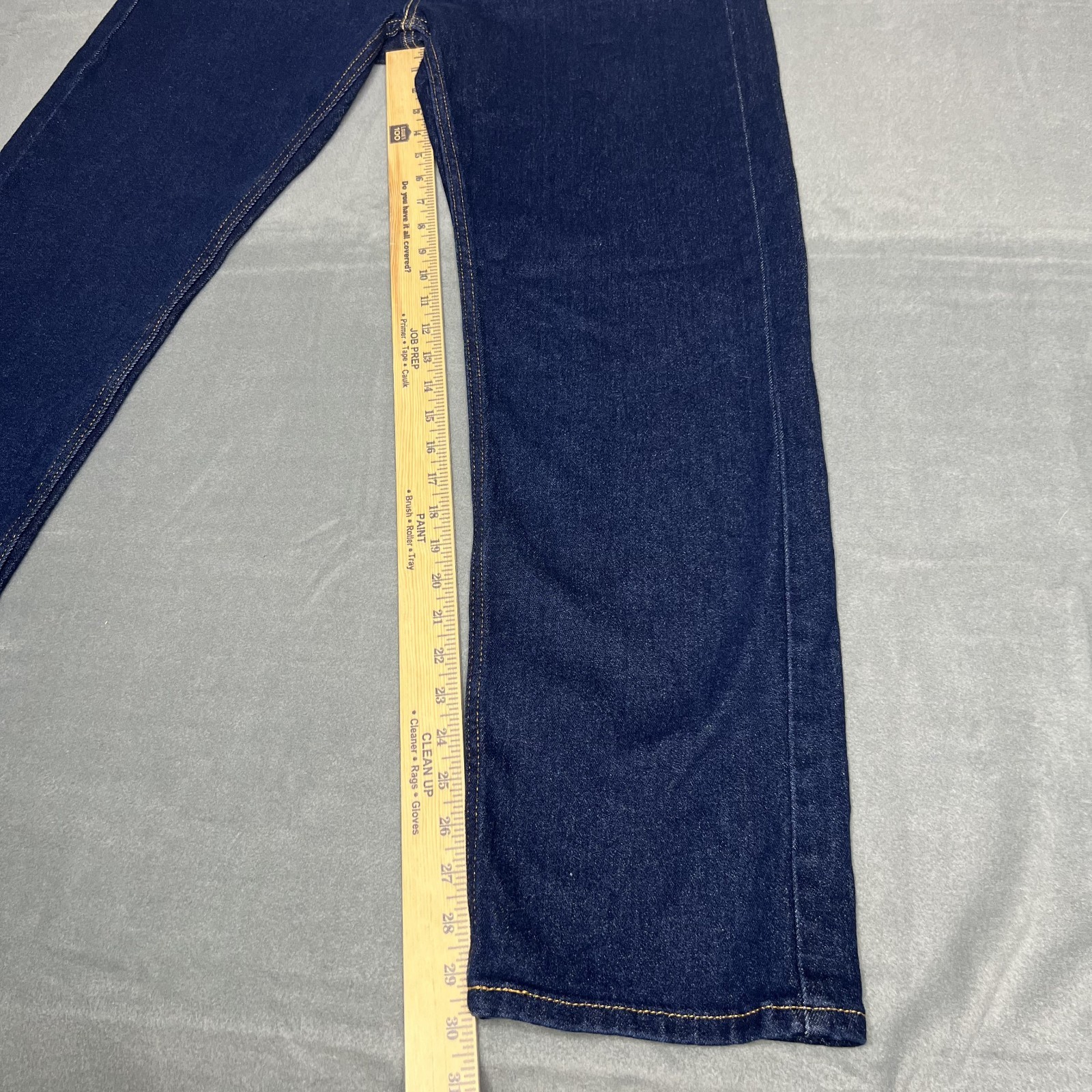 Levis 505 Mens Jeans 36×32 Dark Wash Blue Denim Regular Fit Straight Leg Classic