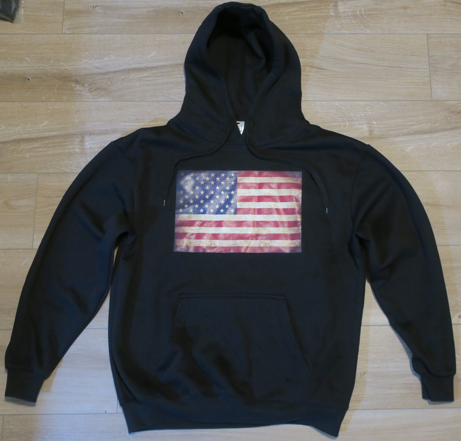 Boss Wear Men’s XL USA American Flag Hoodie Sweatshirt Pride United States ✅