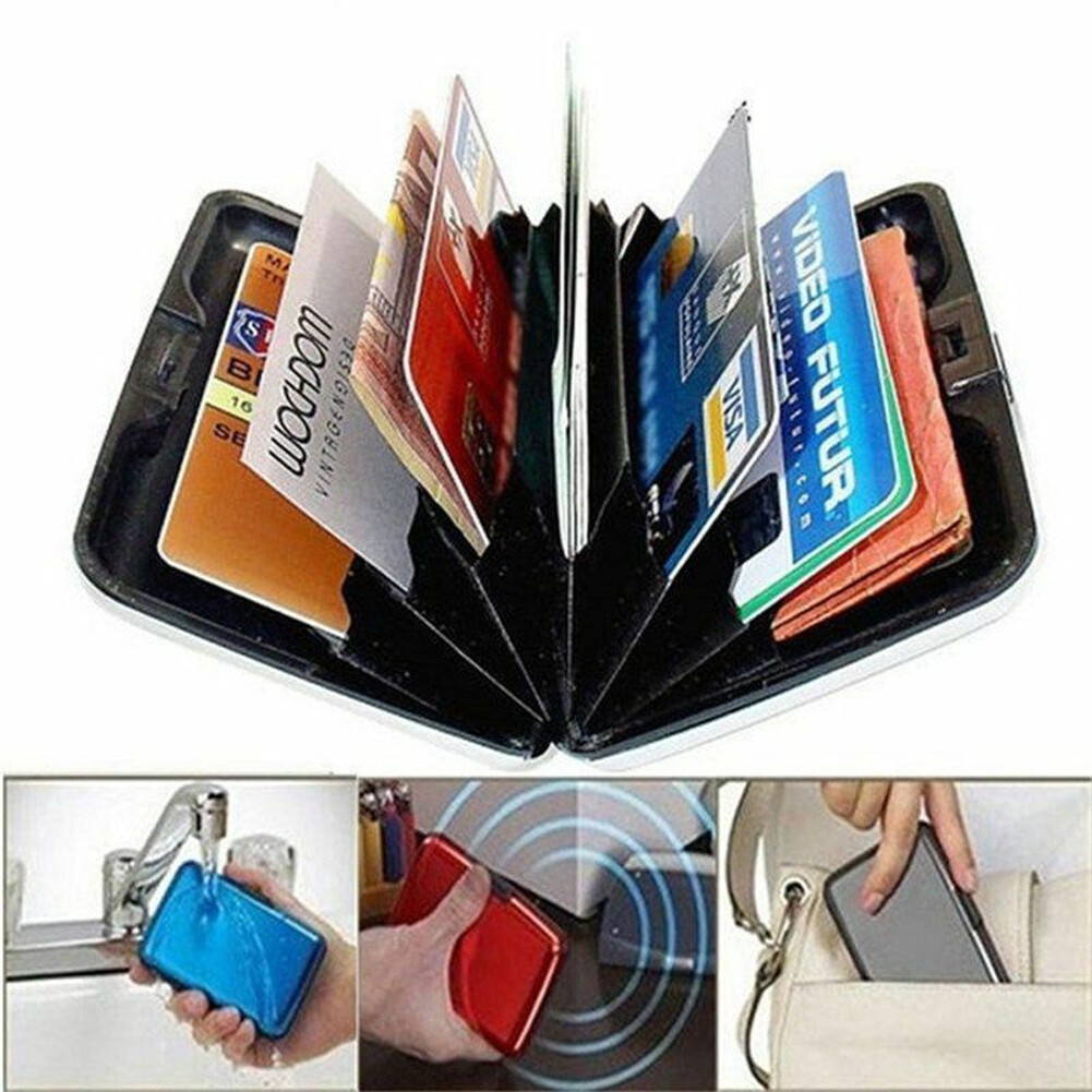 Aluminum Metal Wallet Business ID Credit Card Case Holder Anti RFID Blocking US