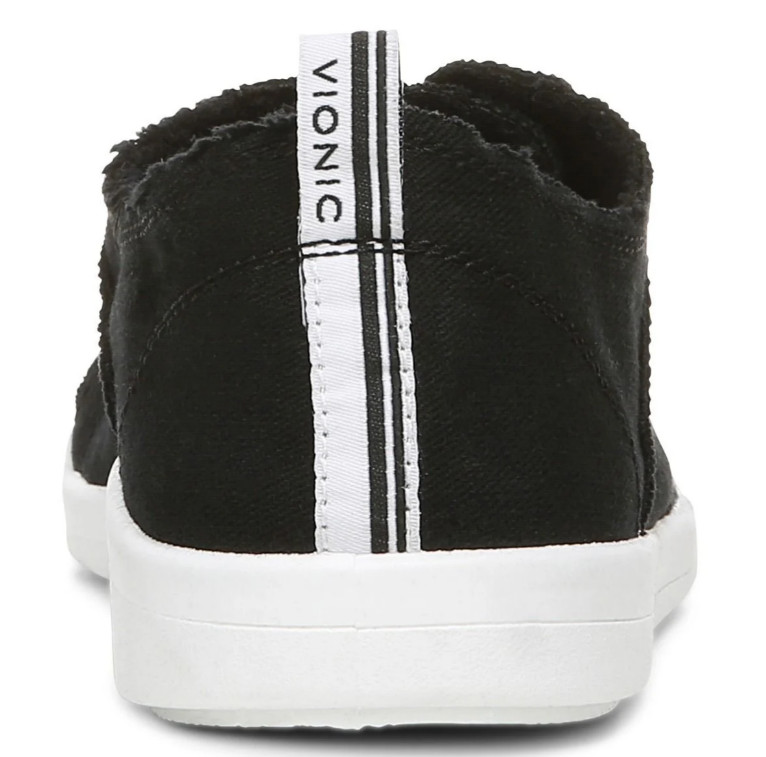 Vionic’s Beach Pismo Casual Sneaker: Canvas, Black Canvas
