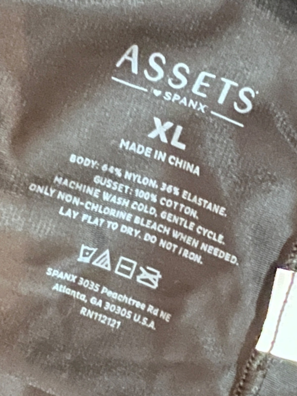 Assets By Spanx High-Waisted Black Shaping Bodysuit XL Nylon Blend