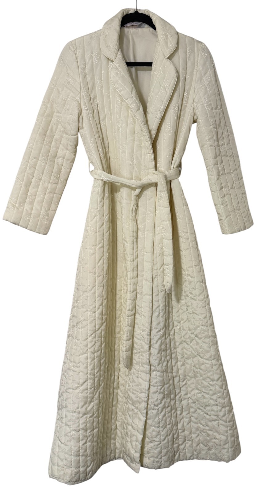 Vtg Evan-Picone Quilted Fully Lined Luxurious Lounge Arnel Robe-Women’s M-Tie