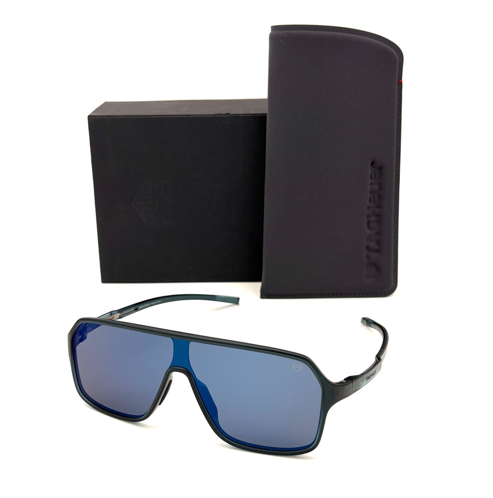 TAG HEUER TH40011I 0091X Matte Blue / Blue Mirror 132mm Sunglasses