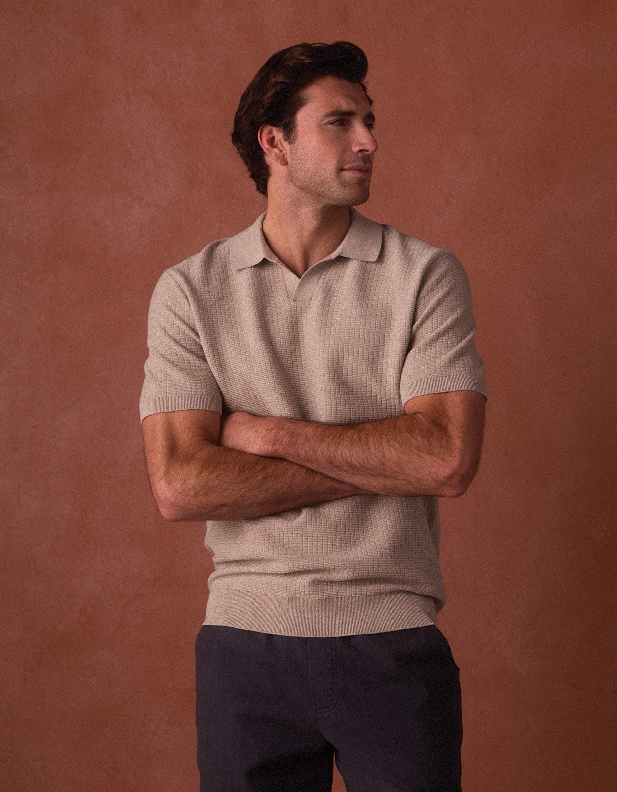 Normal Brand Breezeknit Polo Flax (Tan) Men’s Size Large