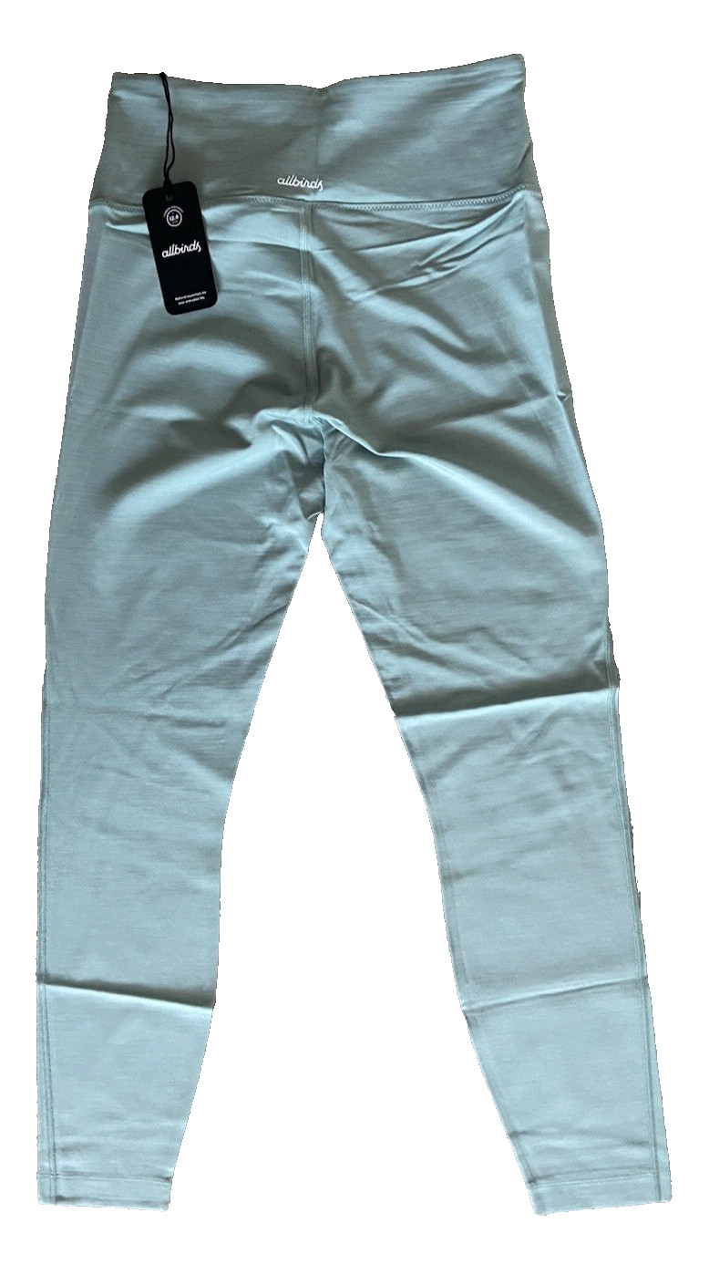 Allbirds Merino Wool Blend Natural Flow Leggings Light Green Hush M Retail $98