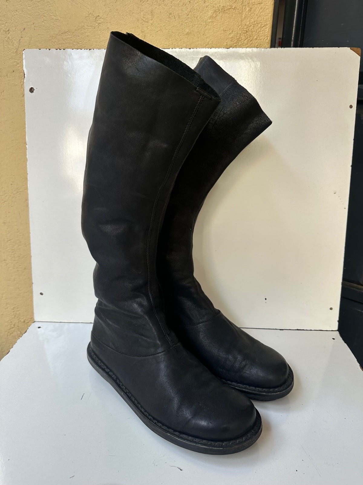 Trippen Black Leather Knee-high Women’s Boots Size 39 / USA 8