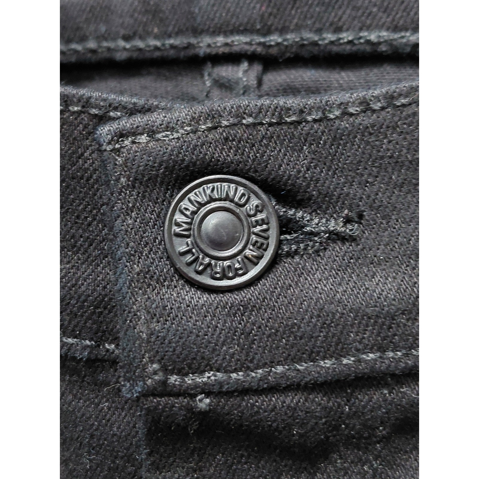 for all mankind Embellished Black Skinny Jeans Mid (10-12 in) Slim Women