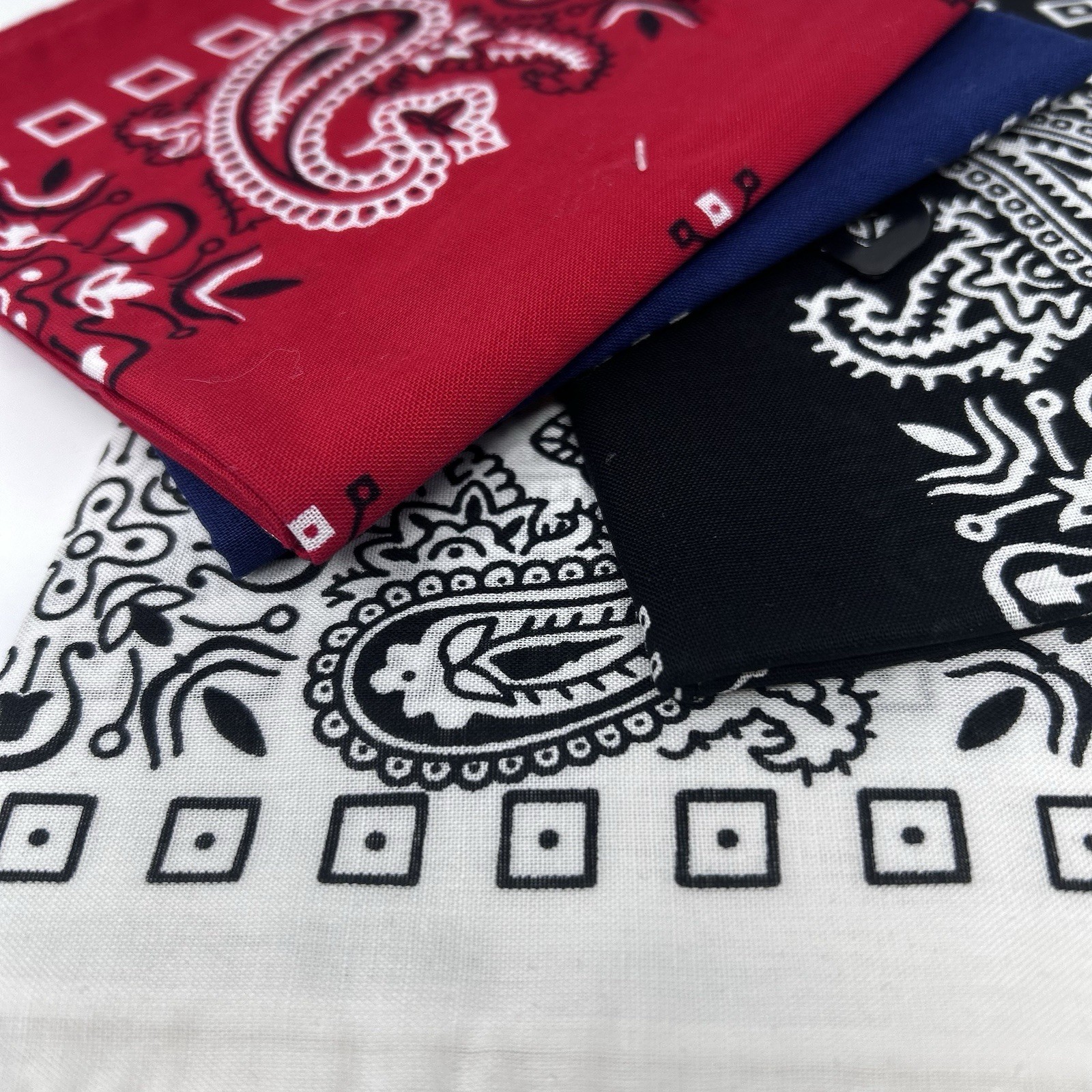 100% Cotton Paisley Bandanas 22″X22″ Scarf Head Neck Bandannas lot of 4