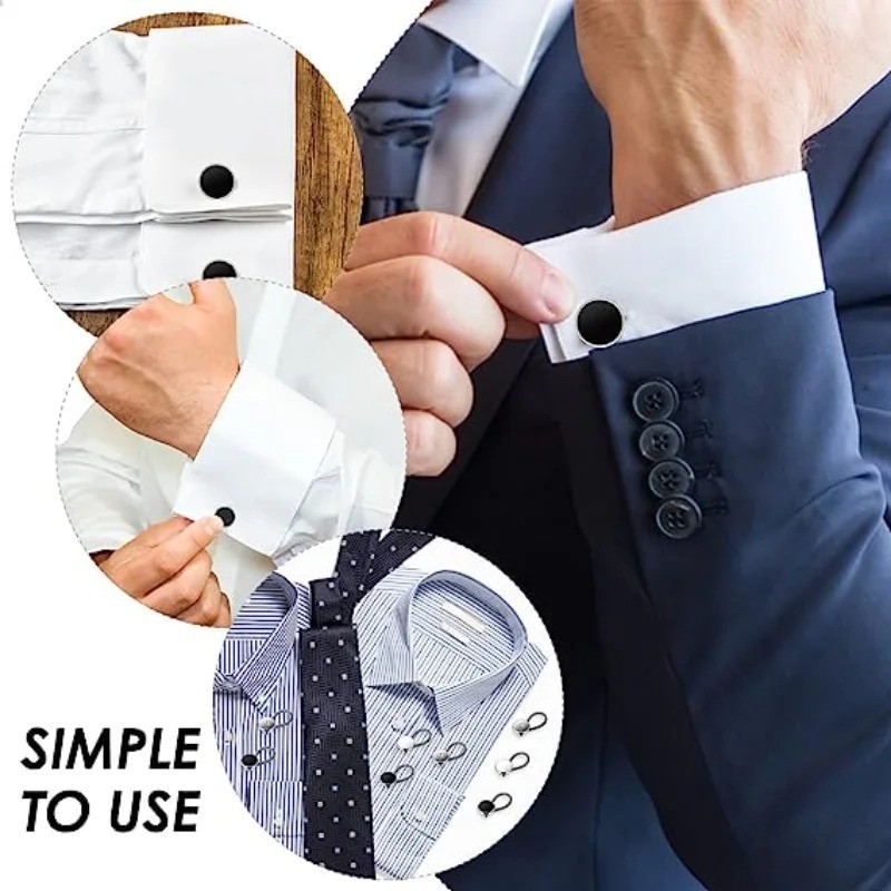 2-10Pcs Metal Collar Neck Waist Extender Buttons For Men Dress Shirts Pants Belt