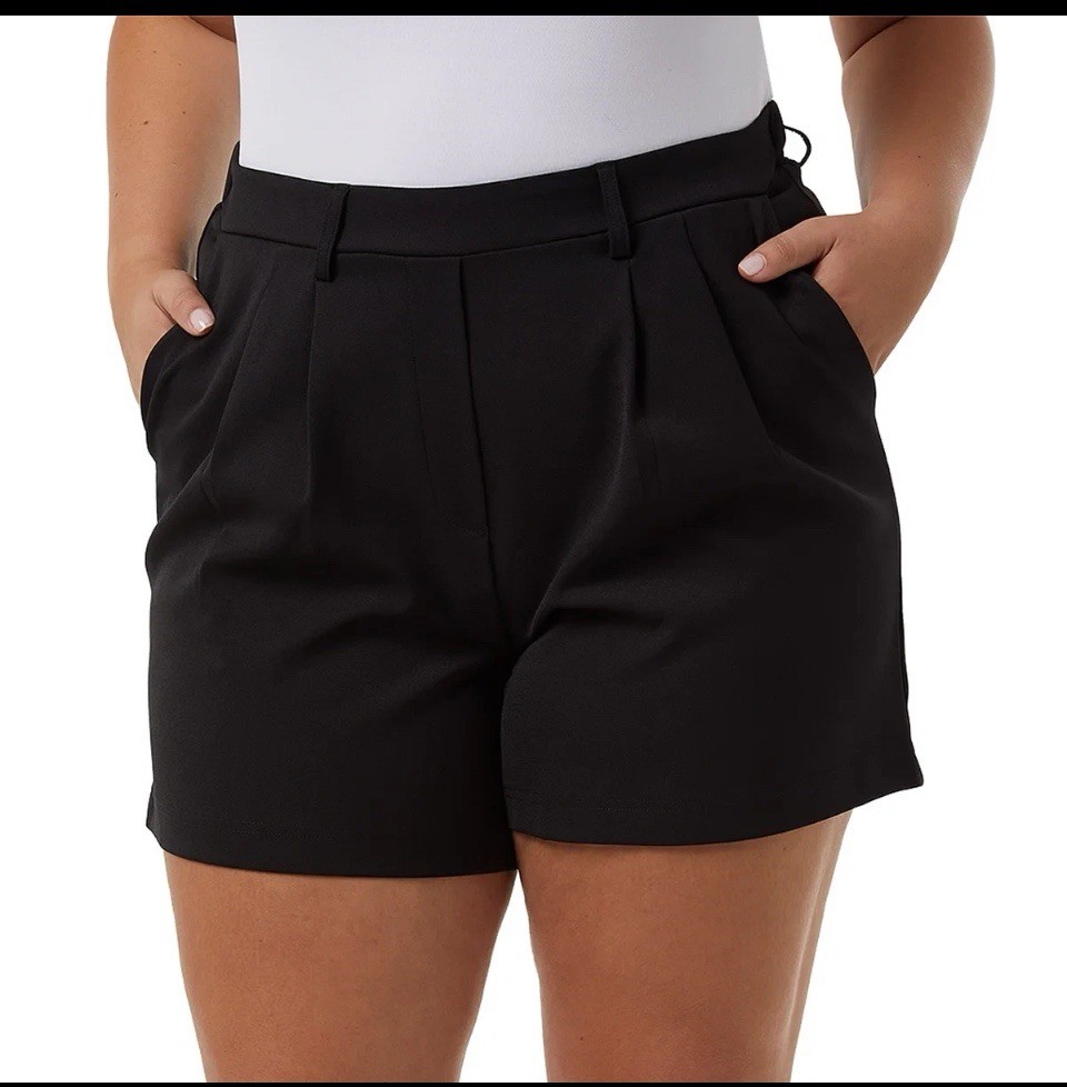 32 Degrees Cool Women’s Pull-On Shorts, Navy, XL, Pockets, Belt Loops, Stretch..