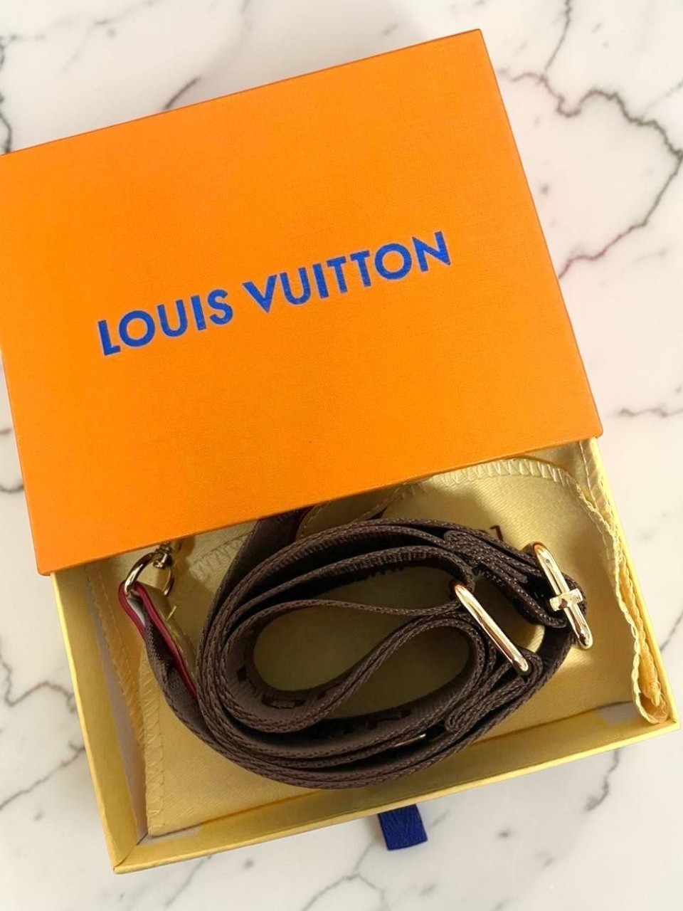 Louis Vuitton Adjustable Brown Shoulder Strap Crossbody Bag Pouch Replacement LV