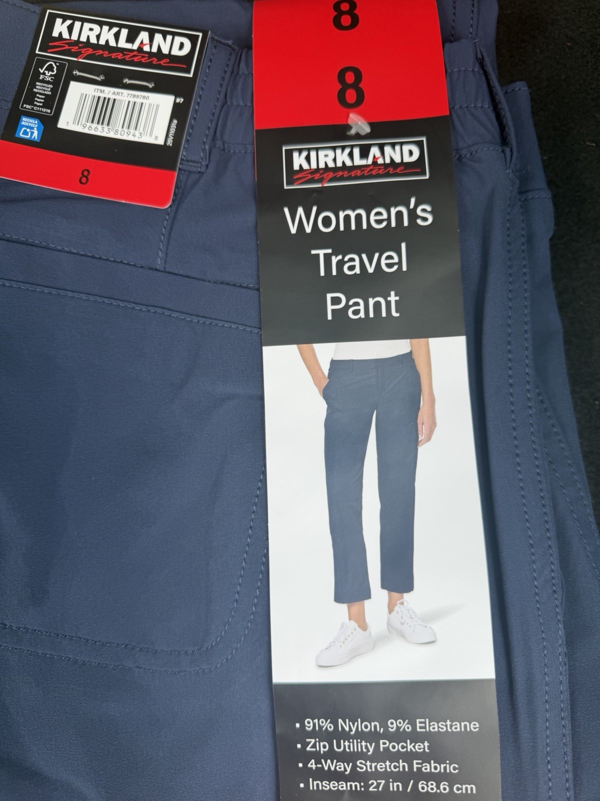 Kirkland Ladies Travel Pants Navy Blue Size 8 | Costco Find | Amazing Fit NEW